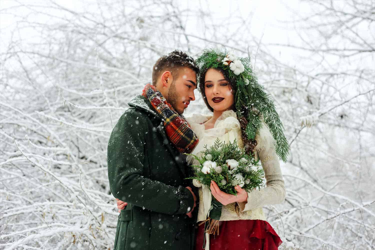 Winter wedding in the snow